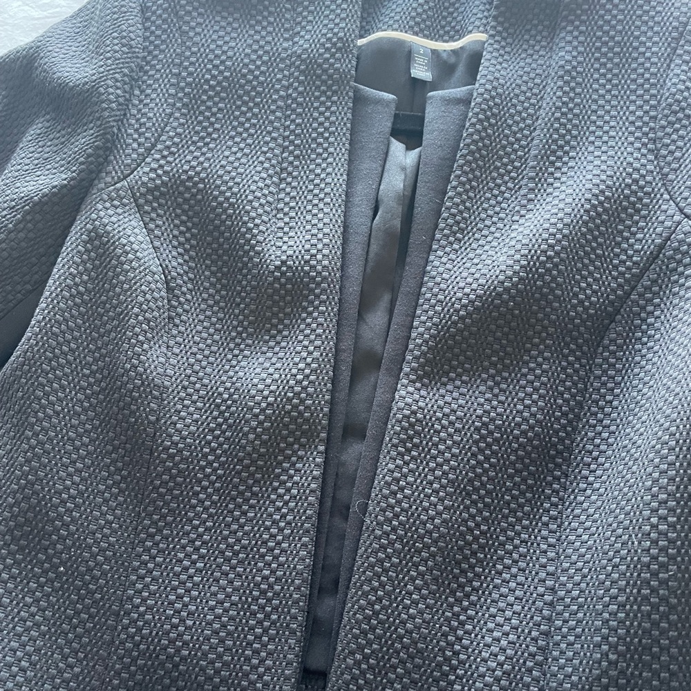 WHBM Cropped black Textured Open Jacket - Picture 5 of 6